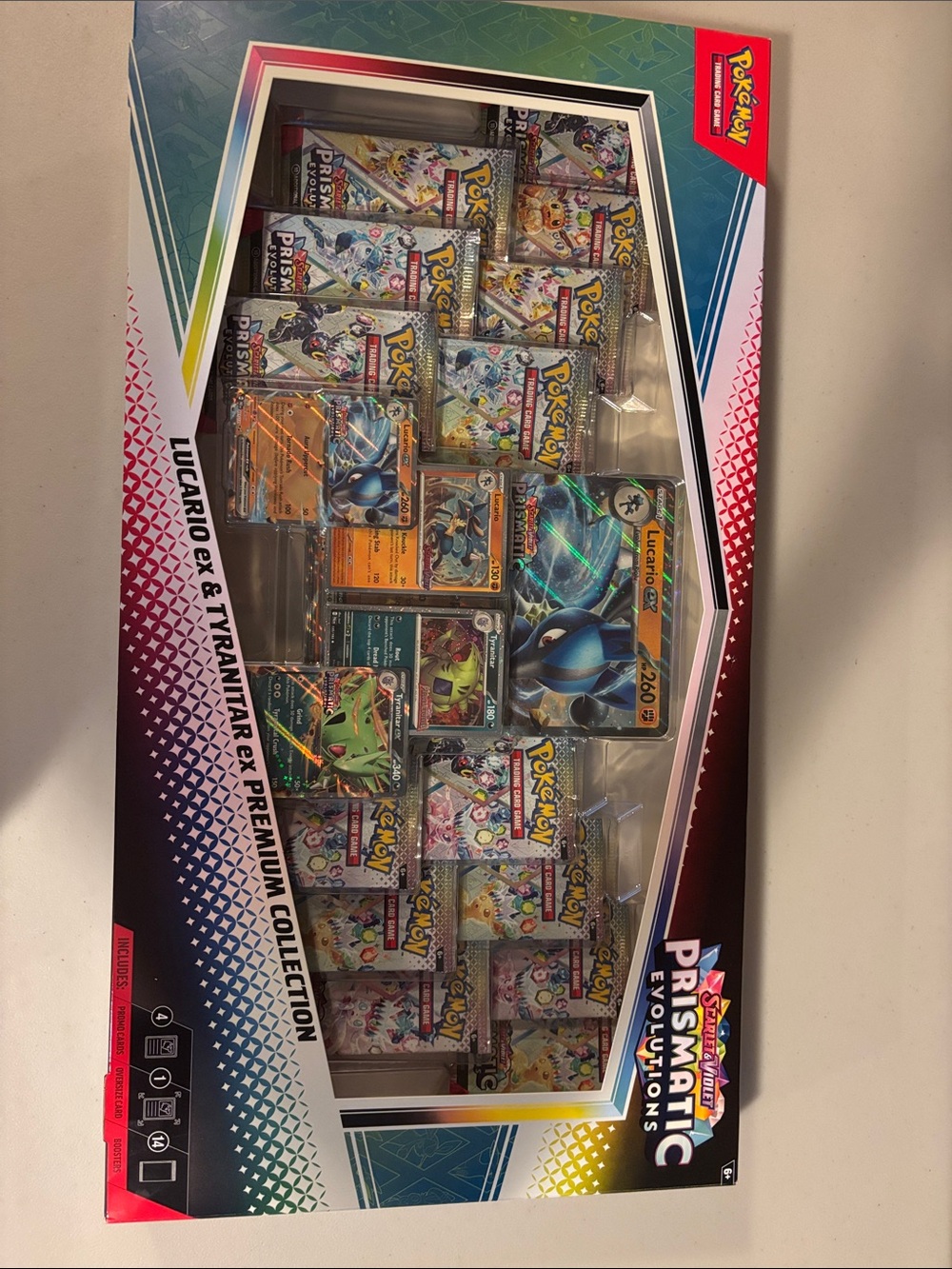 Prismatic Evolutions Lucario ex & Tyranitar ex Premium Collection - Blue